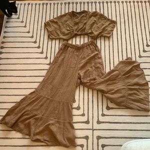 Gauze Anthro cover up set